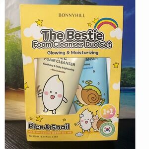 Bonnyhill Bestie Foam Cleanser Duo Set Rice Snail Niacinamide Hyaluronic Acid
